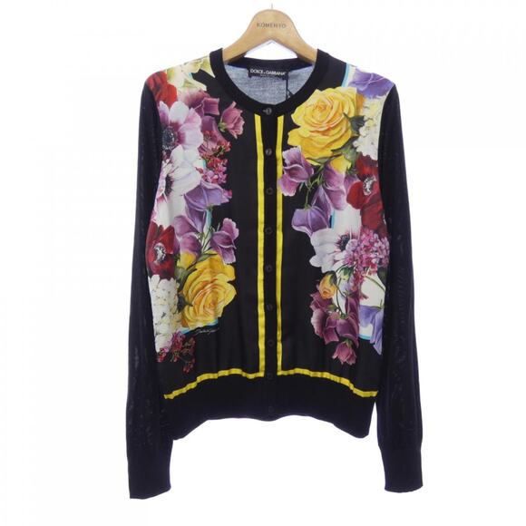 NWT Dolce & Gabbana Black Floral Print Button Cardigan Sweater top IT 38 XS - Picture 4 of 9